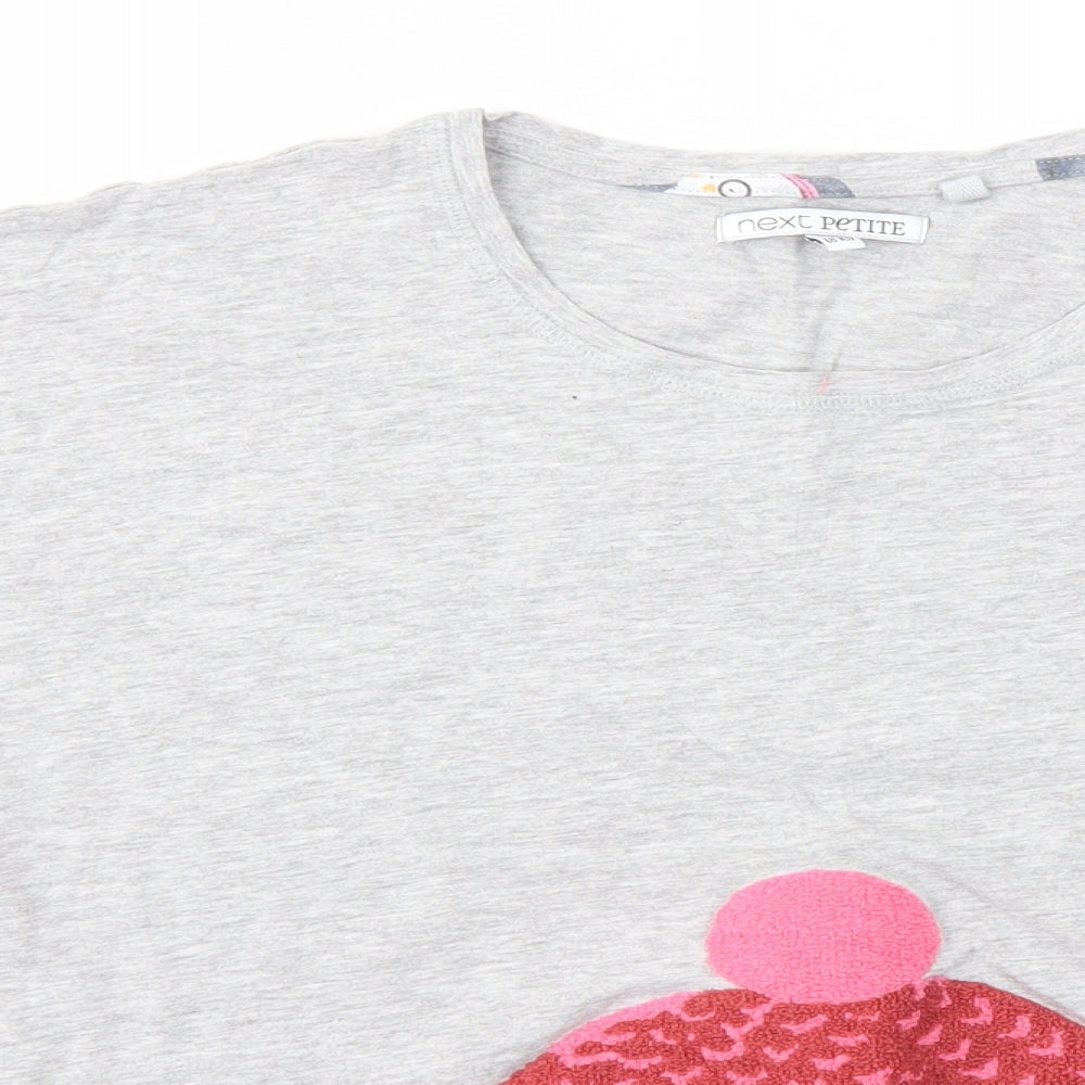 NEXT Womens Grey Animal Print  Basic T-Shirt Size S