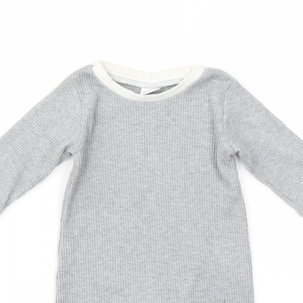 Preworn  Grey   Babygrow One-Piece Size 3-6 Months