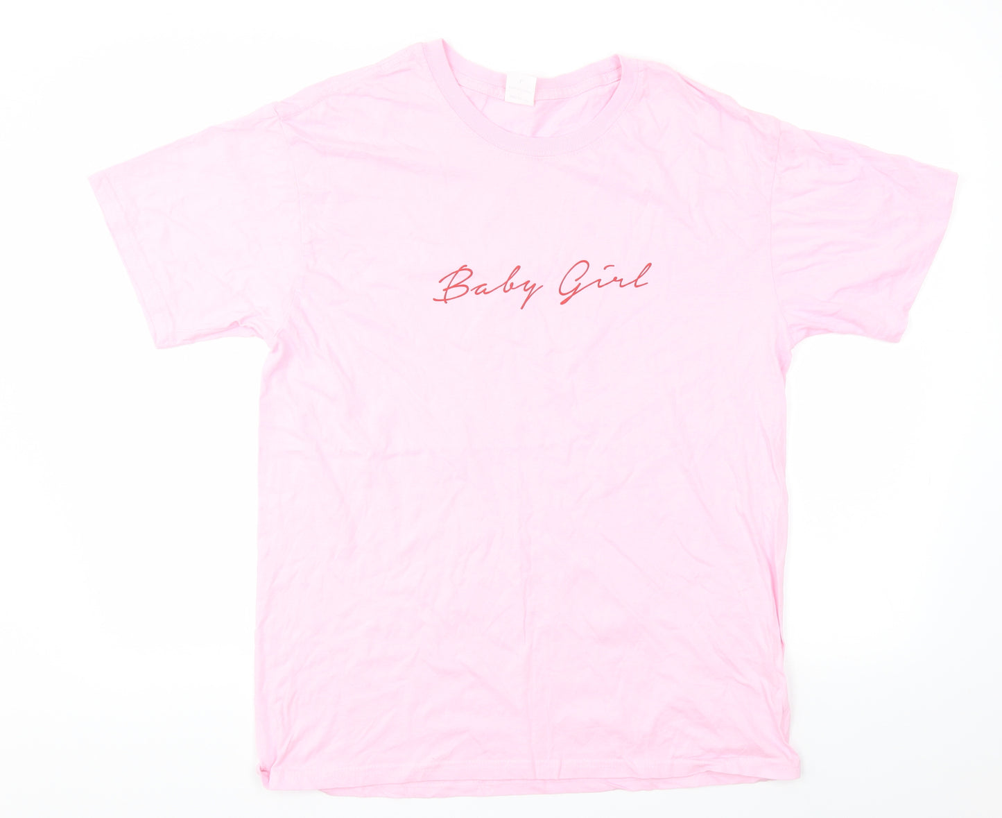 Preworn Womens Pink   Basic T-Shirt Size L