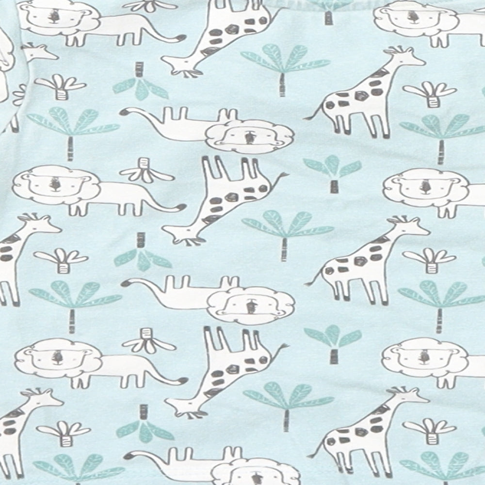 Matalan Girls Blue Animal Print  Basic T-Shirt Size 3-6 Months