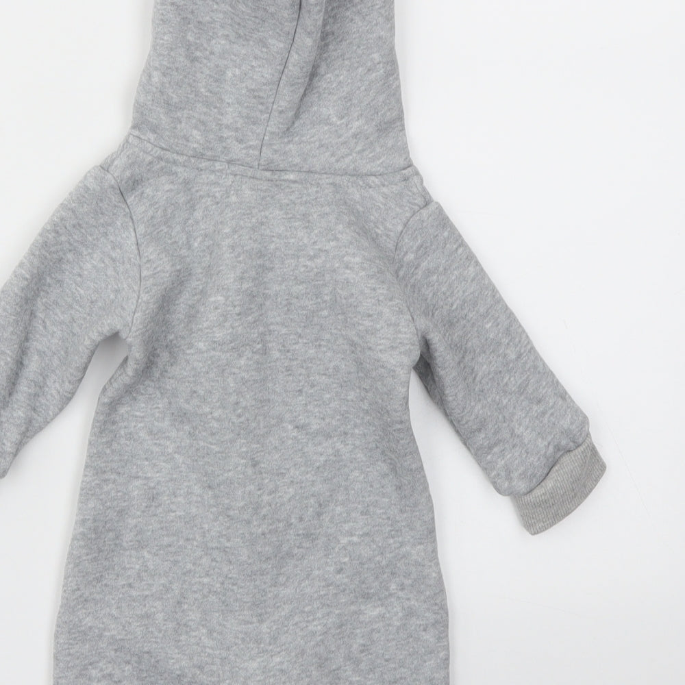 Preworn Baby Grey Animal Print  Babygrow One-Piece Size Newborn