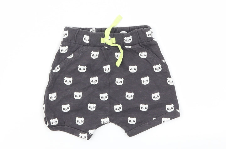 George Boys Black Animal Print  Capri Leggings Size 3-6 Months