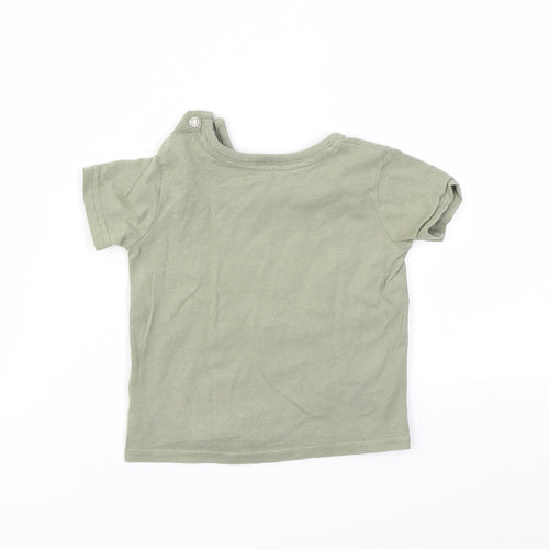 George Boys Green Animal Print  Basic T-Shirt Size 3-6 Months