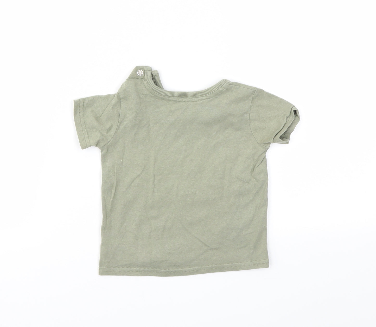 George Boys Green Animal Print  Basic T-Shirt Size 3-6 Months
