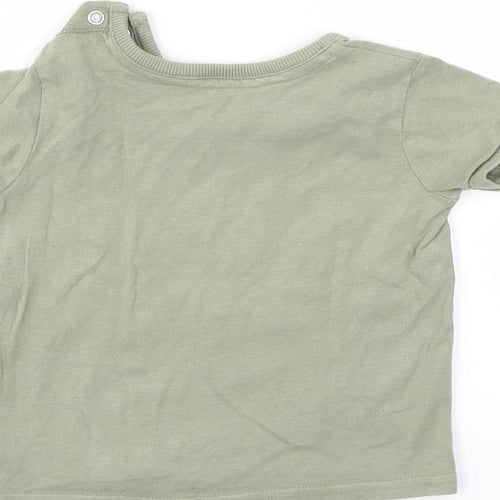 George Boys Green Animal Print  Basic T-Shirt Size 3-6 Months