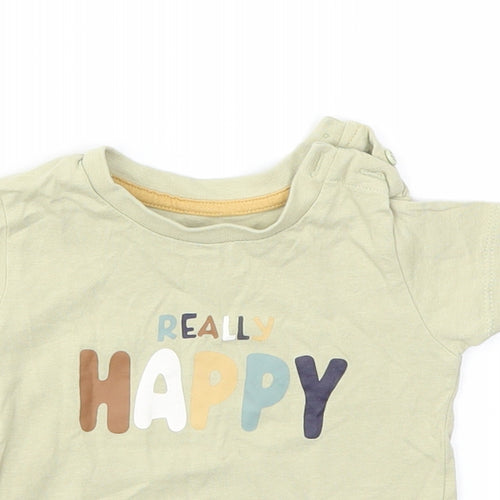 Matalan Boys Green   Basic T-Shirt Size 3-6 Months