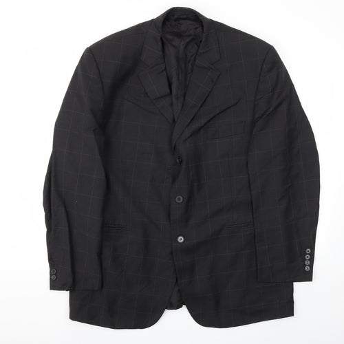 Preworn Mens Black   Jacket Blazer Size 46