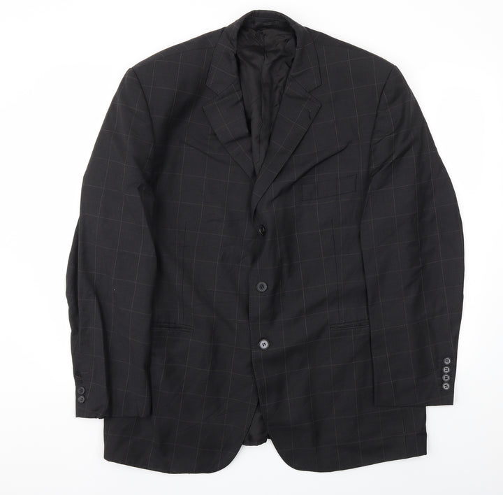 Preworn Mens Black   Jacket Blazer Size 46