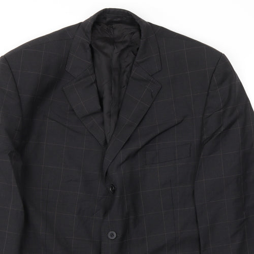 Preworn Mens Black   Jacket Blazer Size 46