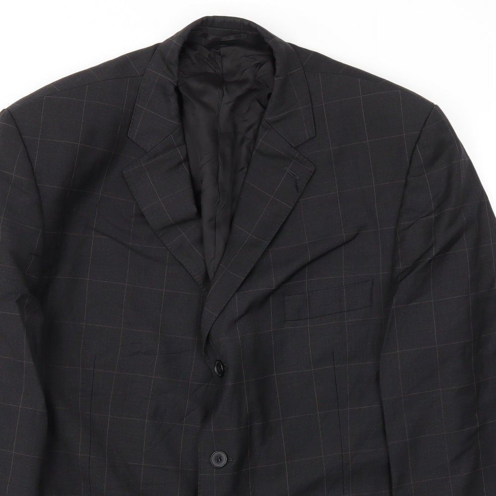 Preworn Mens Black   Jacket Blazer Size 46