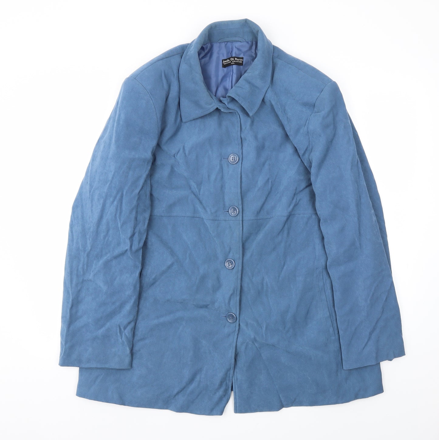 Joella Di Marco Womens Blue   Jacket Coat Size 2XL