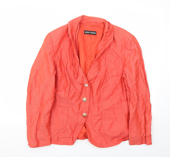 Gerry Weber Womens Red Jacket Blazer Size 18