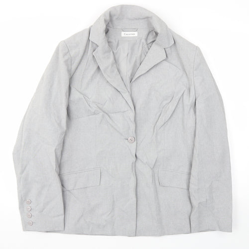 COLLECTION Womens Grey   Jacket Blazer Size 18