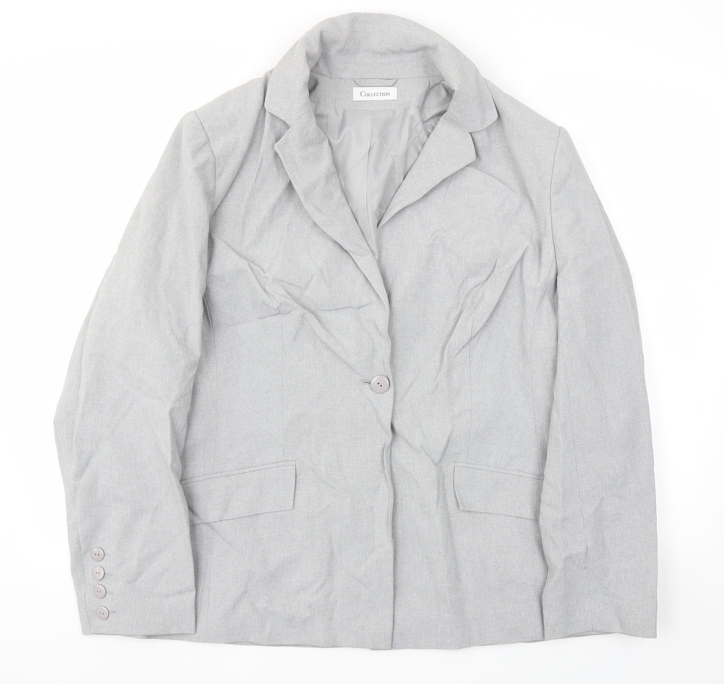 COLLECTION Womens Grey   Jacket Blazer Size 18