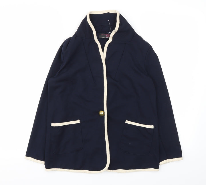 New Look Womens Blue Jacket Blazer Size 10