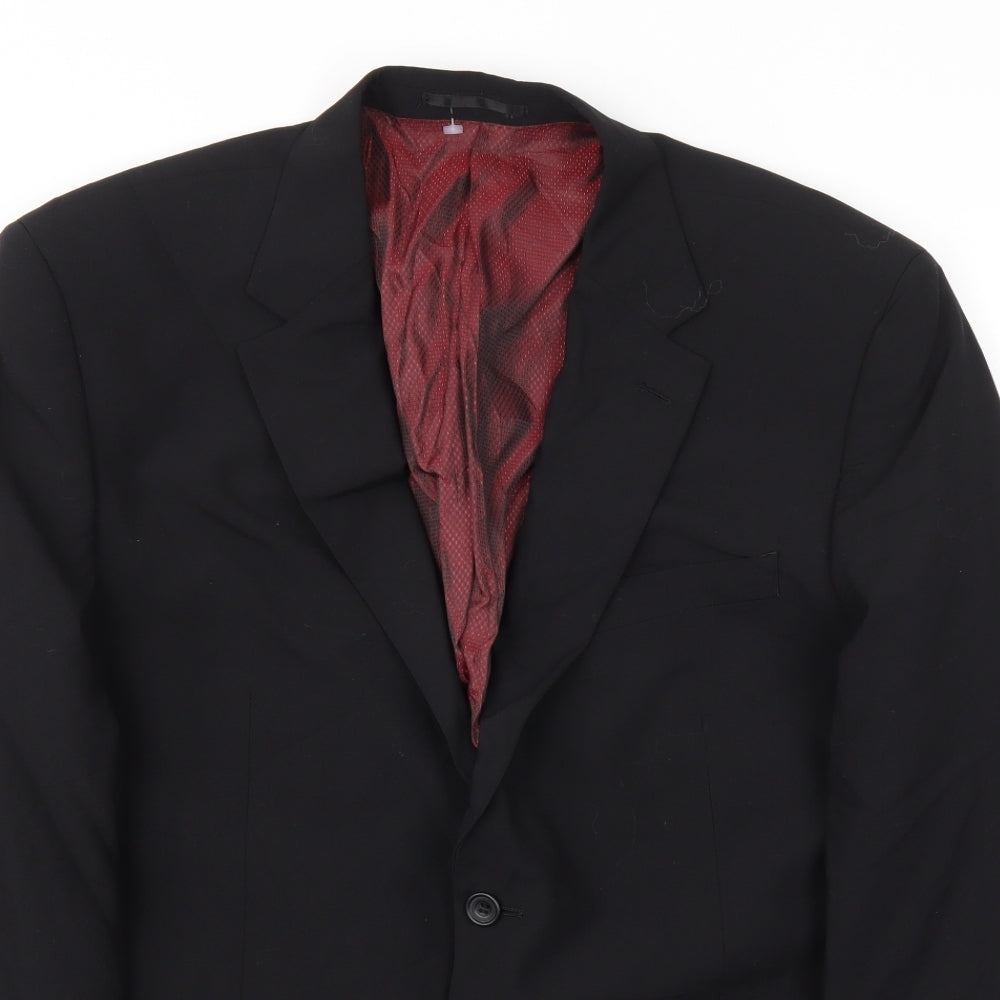 PLUS LYORA Mens Black   Jacket Blazer Size 44