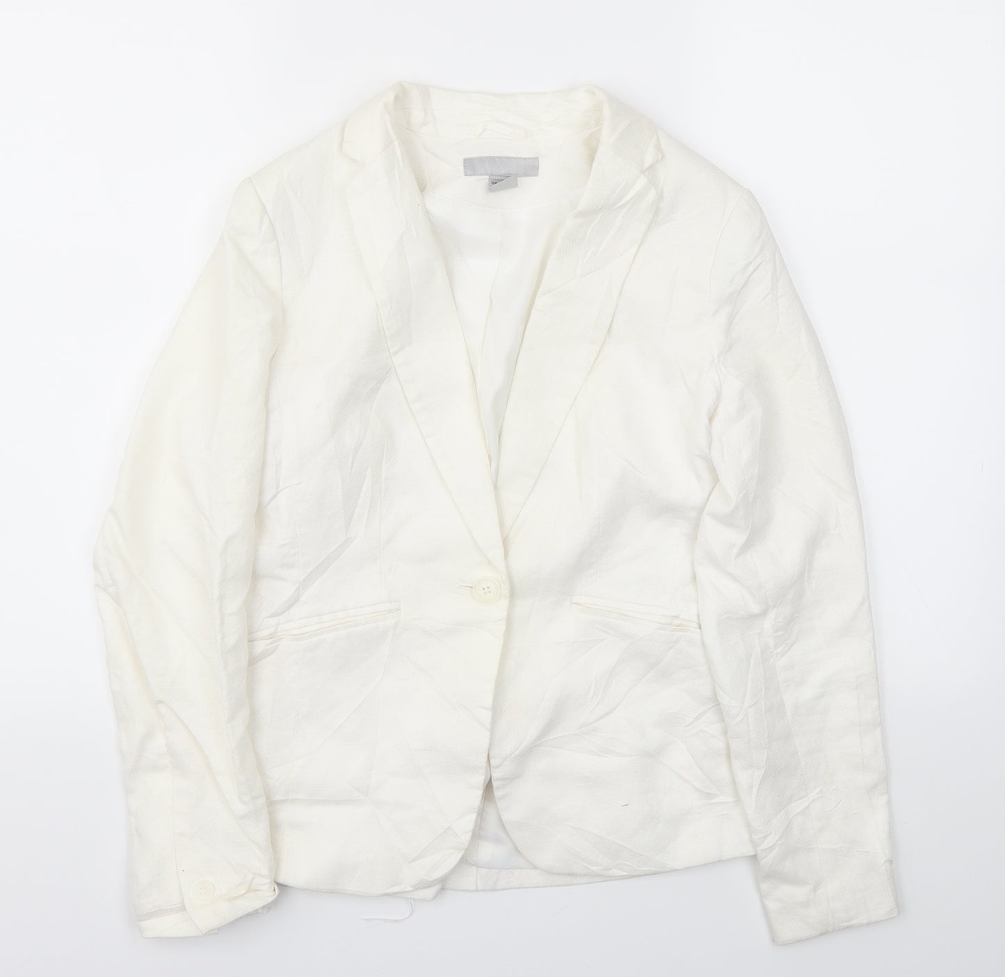 H&M Womens Ivory   Jacket Blazer Size 6