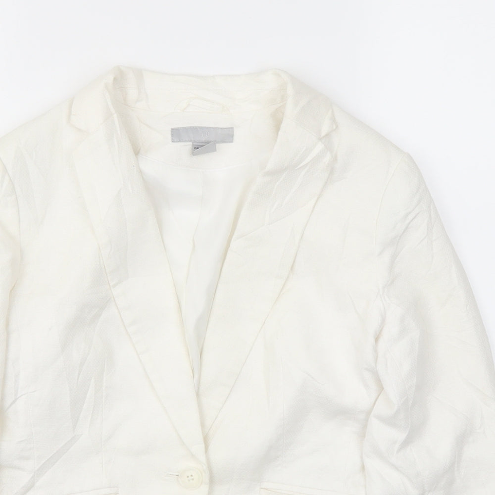 H&M Womens Ivory   Jacket Blazer Size 6