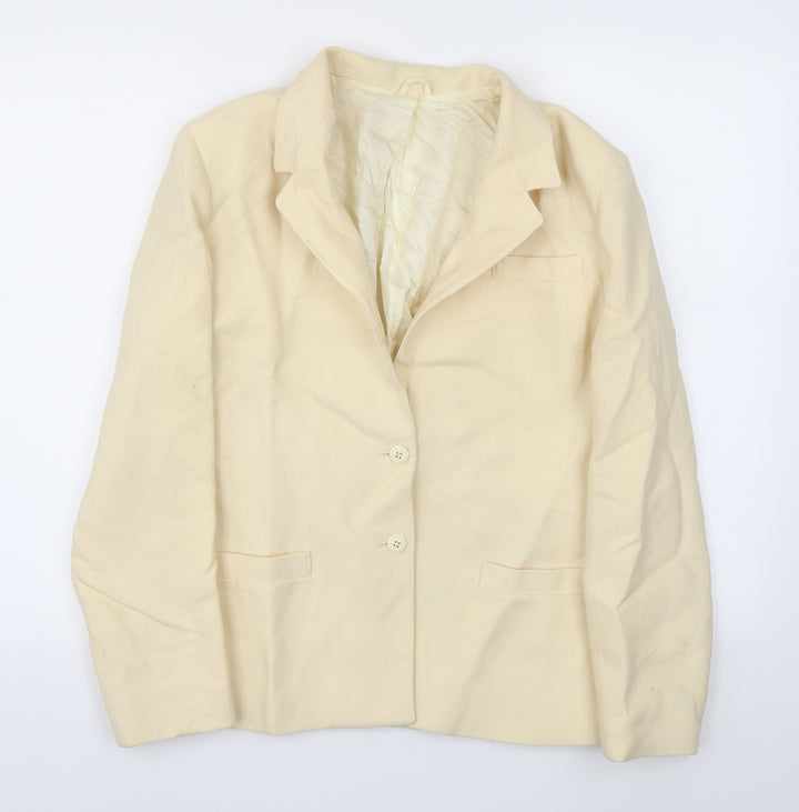 DITTO Womens Ivory Jacket Blazer Size 16