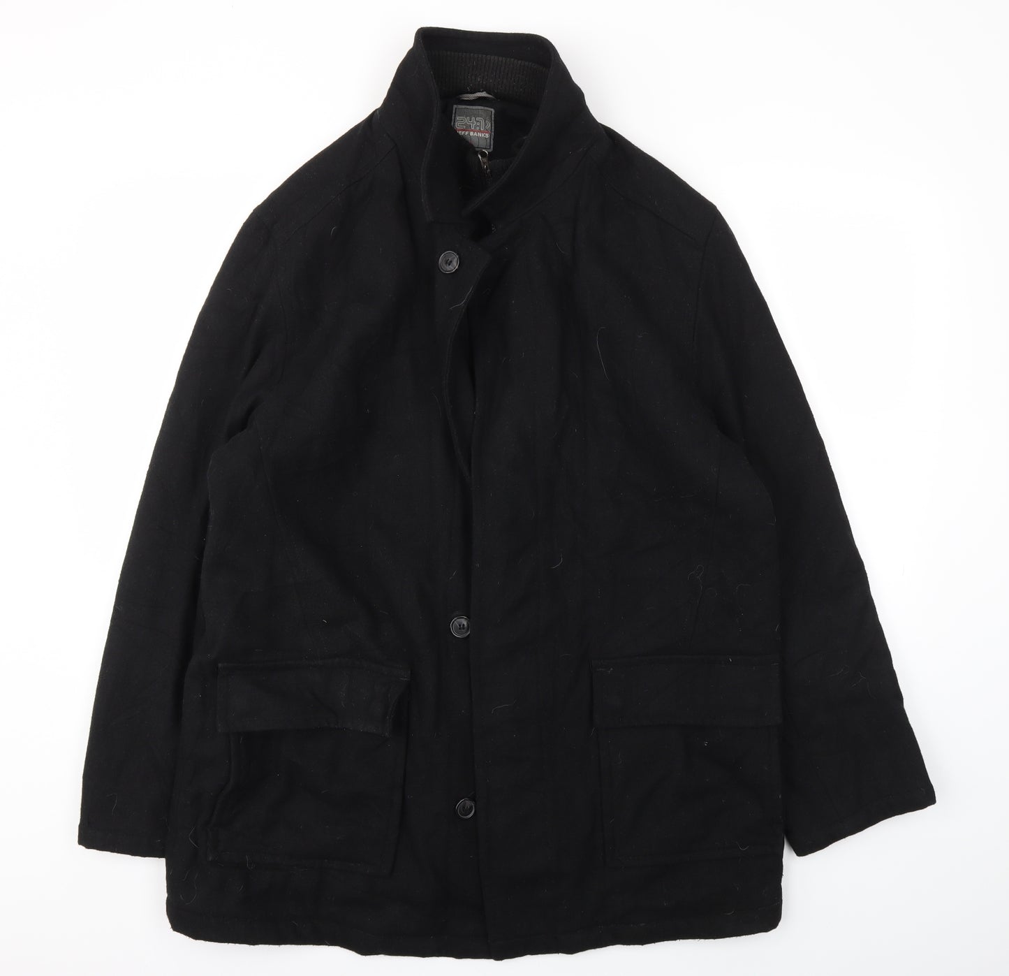 Jeff Banks Mens Black   Jacket Coat Size L