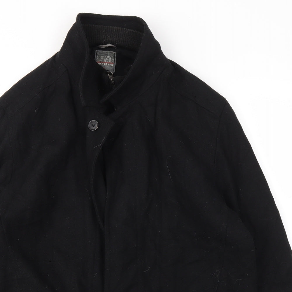 Jeff Banks Mens Black   Jacket Coat Size L