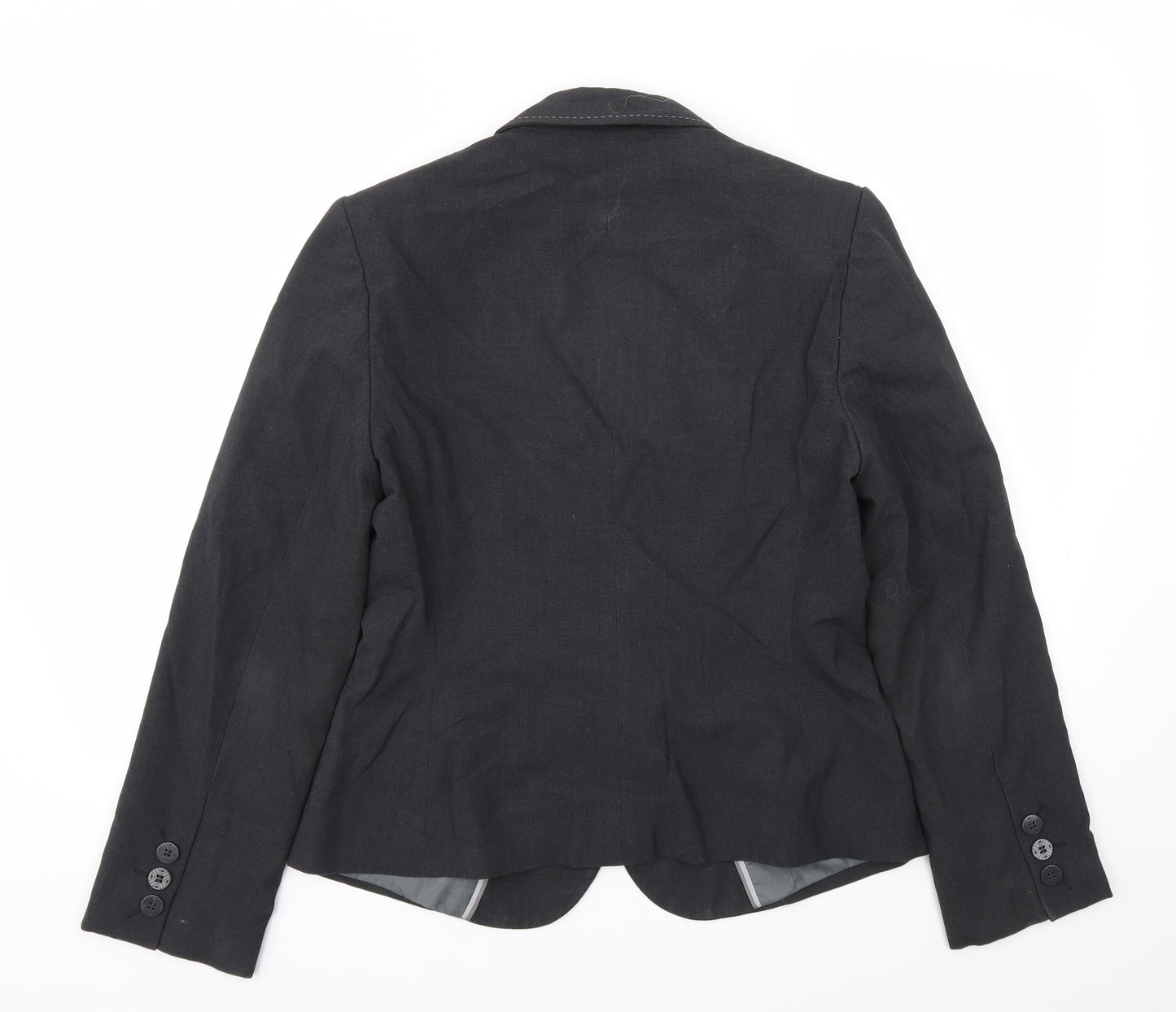 M&S Womens Grey   Jacket Blazer Size 12