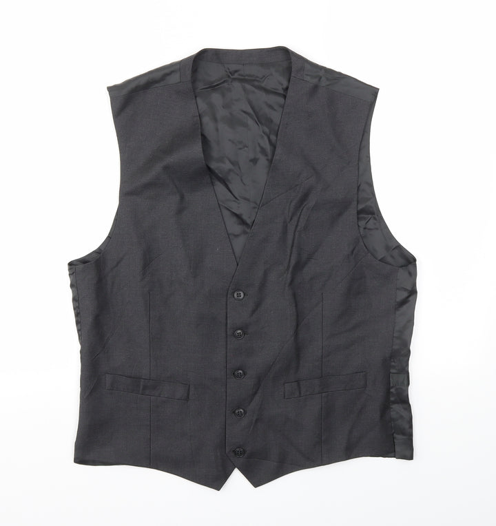 Preworn Mens Grey   Jacket Suit Waistcoat Size 40