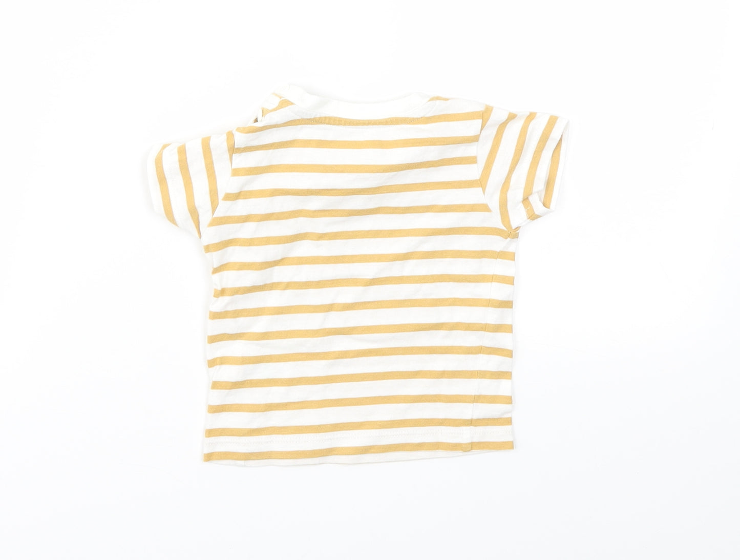 Matalan Boys Brown Striped  Basic T-Shirt Size 3-6 Months