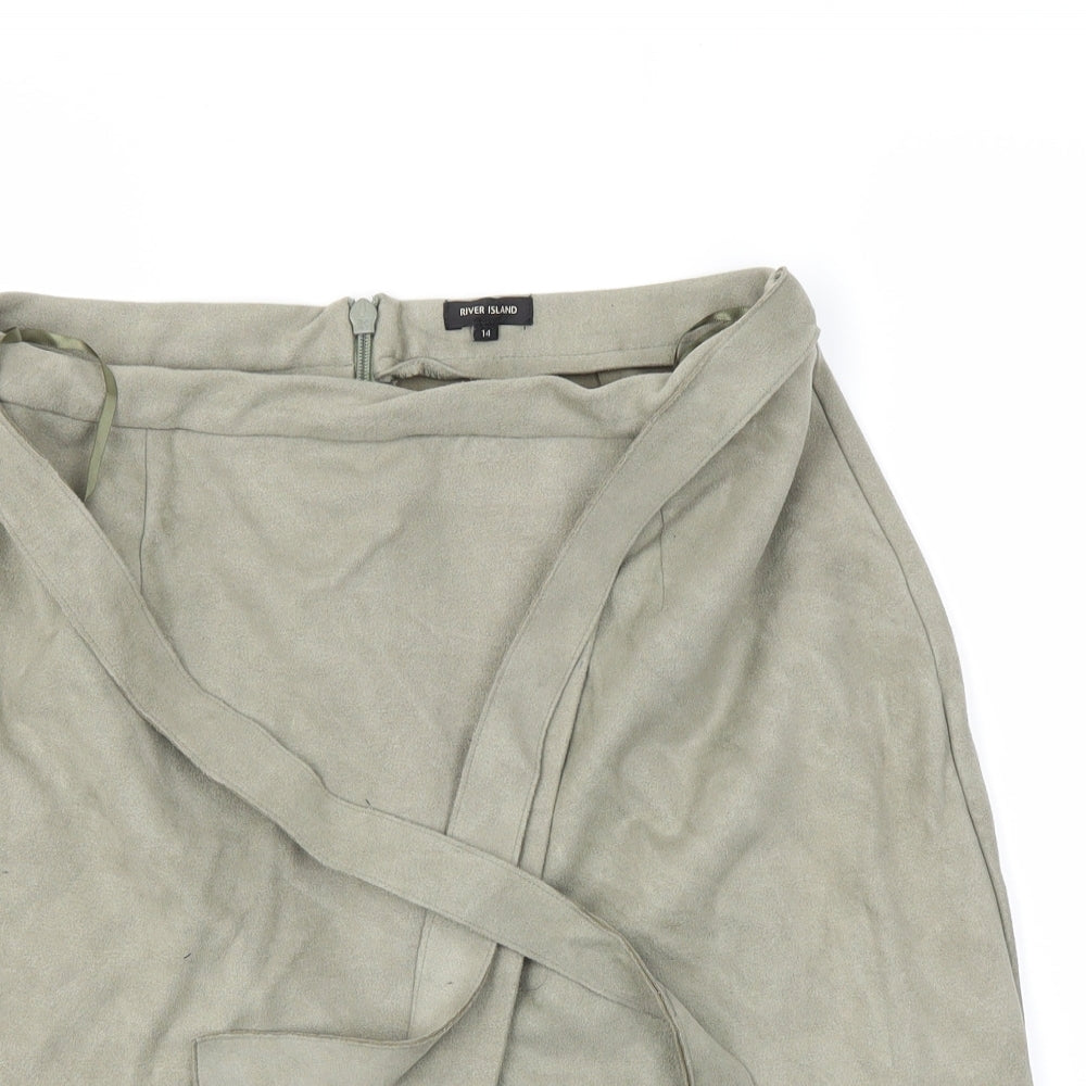 River Island Womens Green   A-Line Skirt Size 14