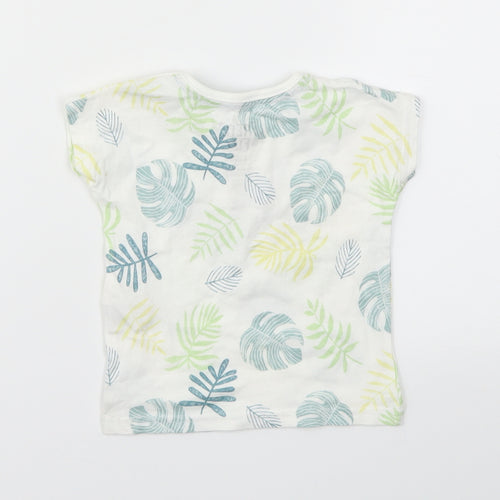 F&F Boys Green Floral  Basic T-Shirt Size 3-6 Months