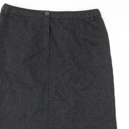 M&S Womens Grey   A-Line Skirt Size 38