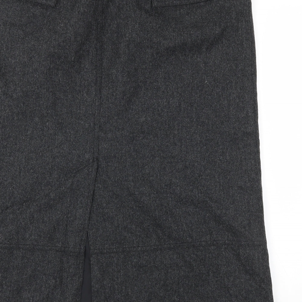 M&S Womens Grey   A-Line Skirt Size 38