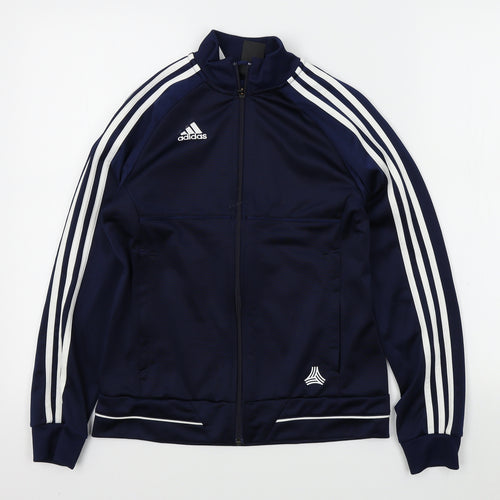 adidas Boys Blue Colourblock  Cardigan Jumper Size 11-12 Years