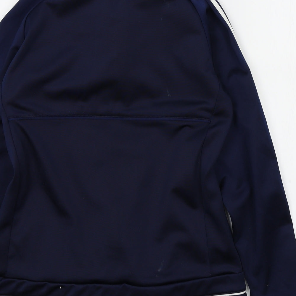 adidas Boys Blue Colourblock  Cardigan Jumper Size 11-12 Years