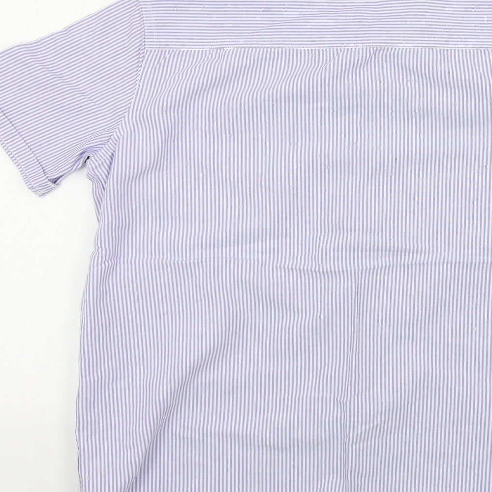 River Island Boys Blue Striped  Basic Button-Up Size 11-12 Years