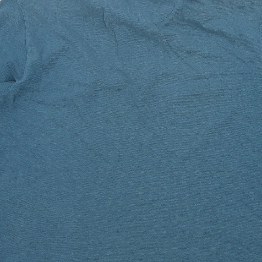 JAMES PRINGLE Mens Blue Colourblock   Polo Size L