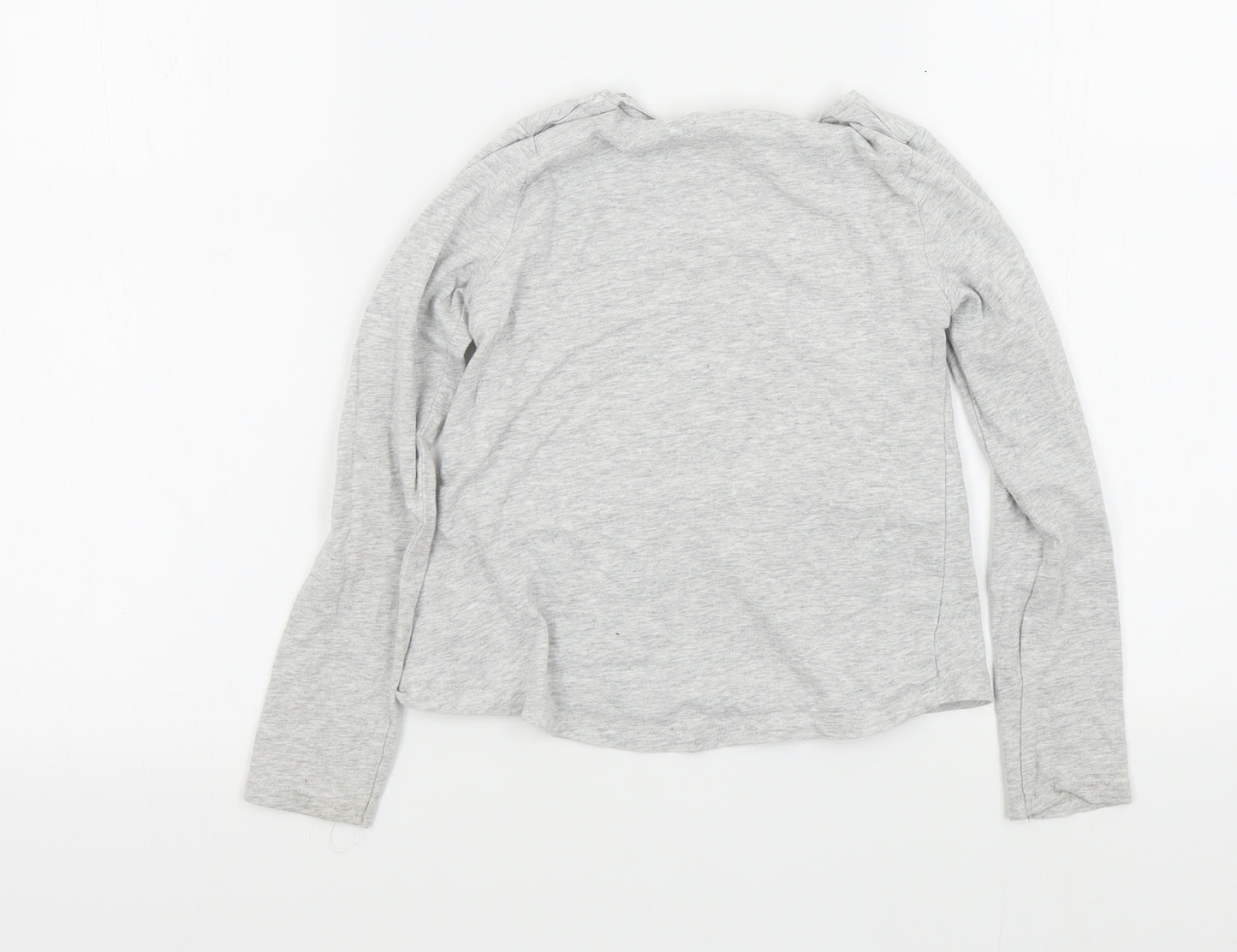 H&M Girls Green Colourblock  Basic T-Shirt Size 7-8 Years