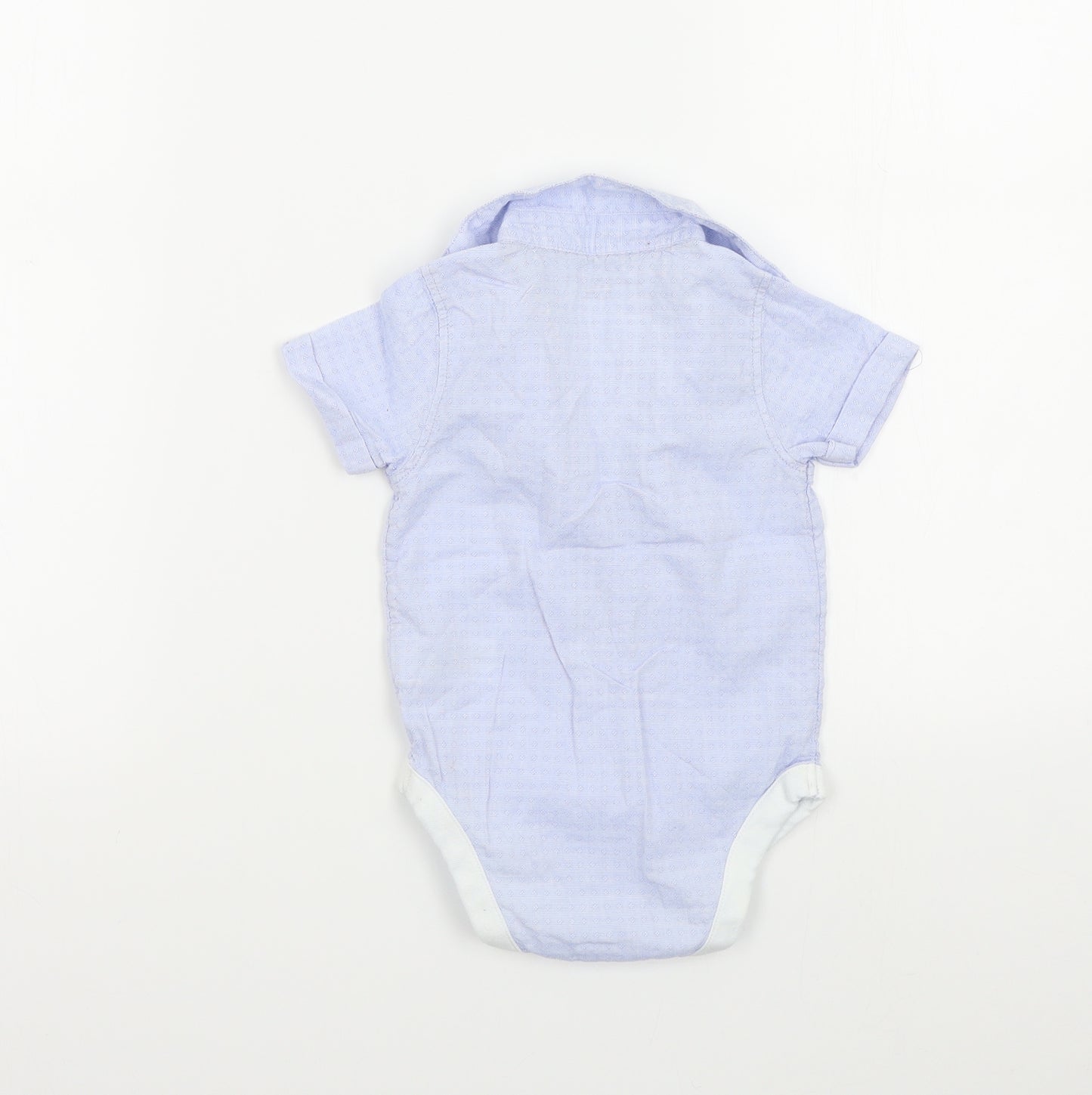 Primark Boys Blue Colourblock  Basic Button-Up Size 9-12 Months