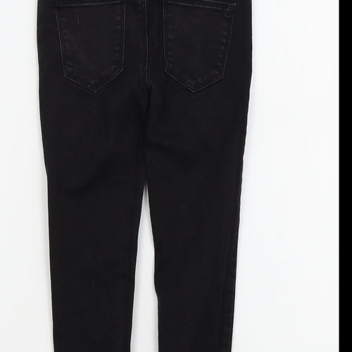 denim&co Girls Black Colourblock  Skinny Jeans Size 5-6 Years