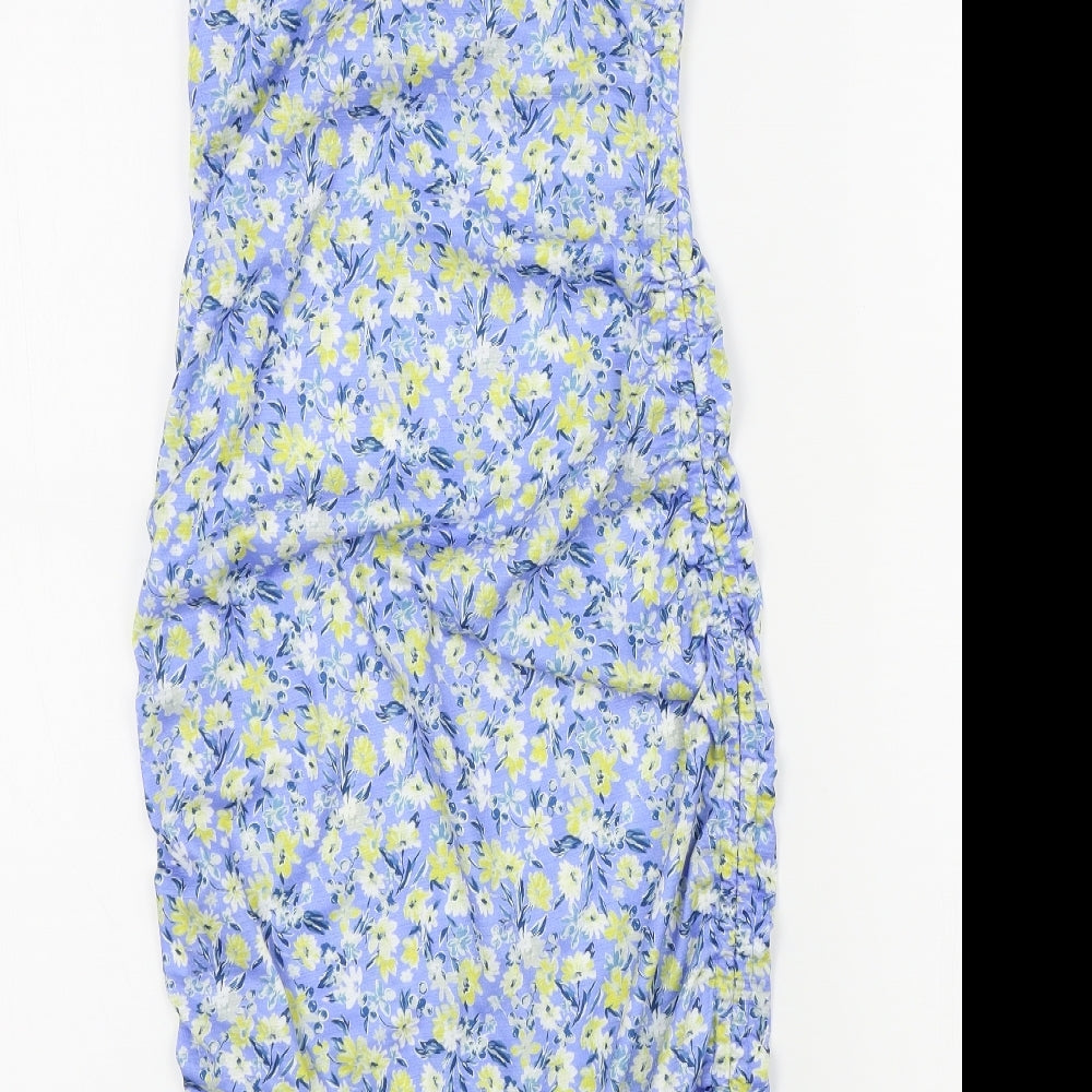 SheIn Womens Blue Floral  A-Line  Size M