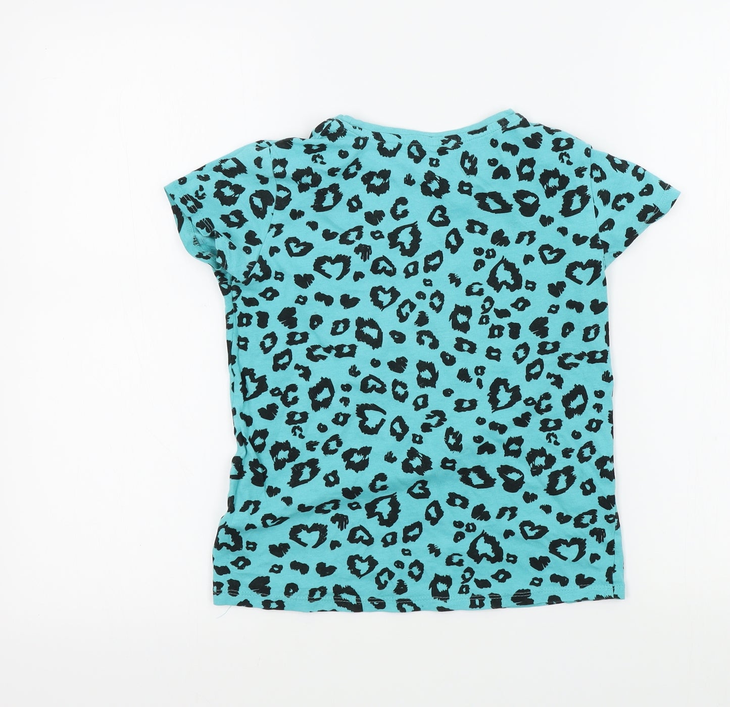 pep&co Girls Blue Colourblock  Basic T-Shirt Size 10 Years