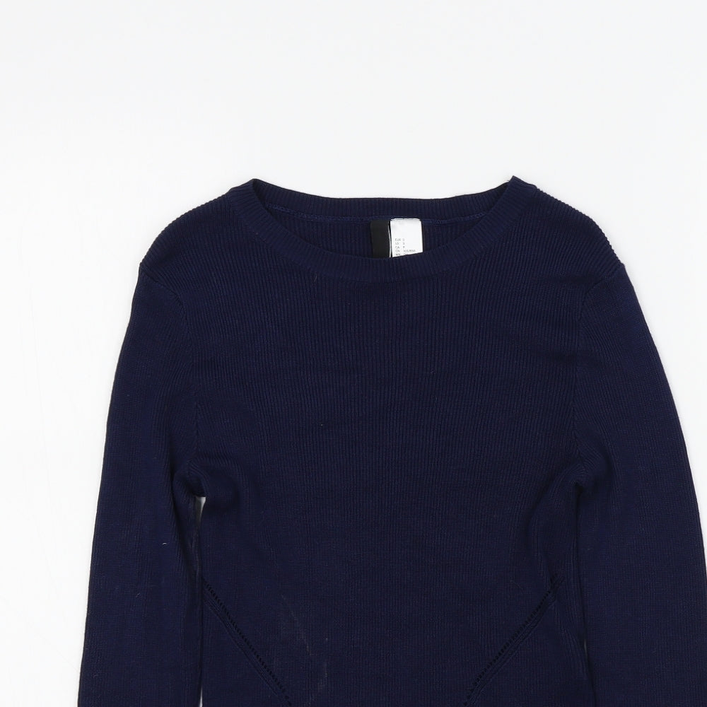 H&M Womens Blue   Pullover Jumper Size S