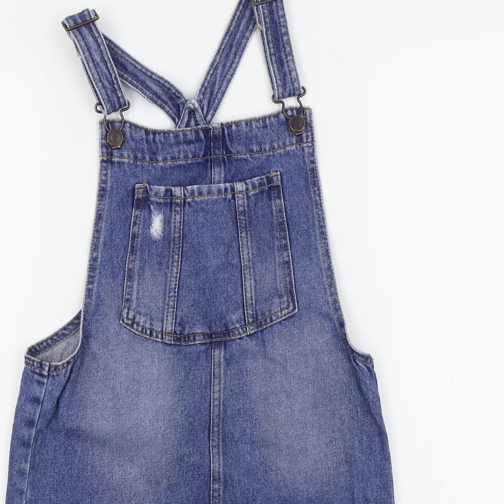 M&S Girls Blue Colourblock  A-Line  Size 9-10 Years