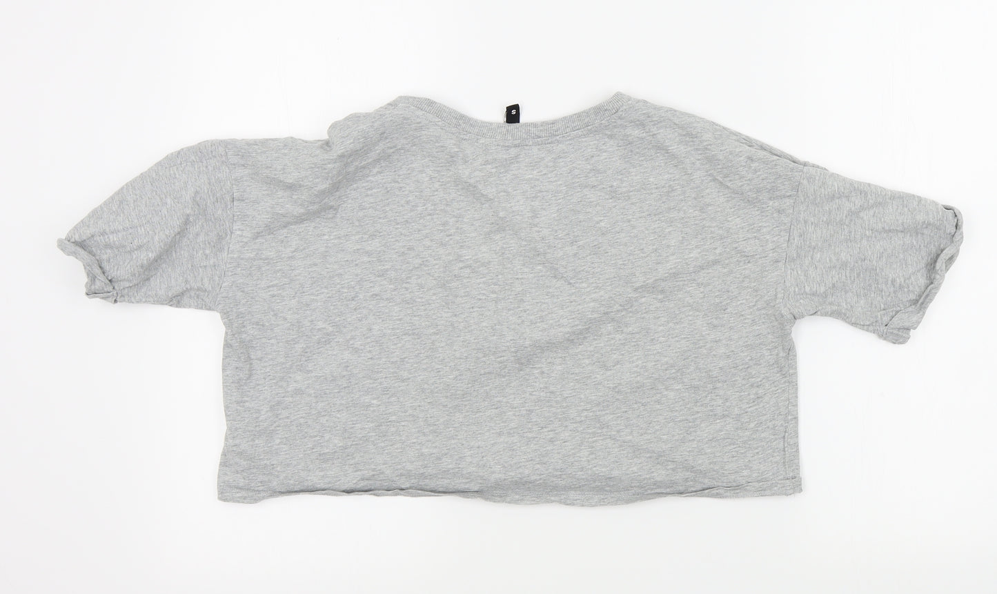 H&M Womens Grey Colourblock  Basic T-Shirt Size S