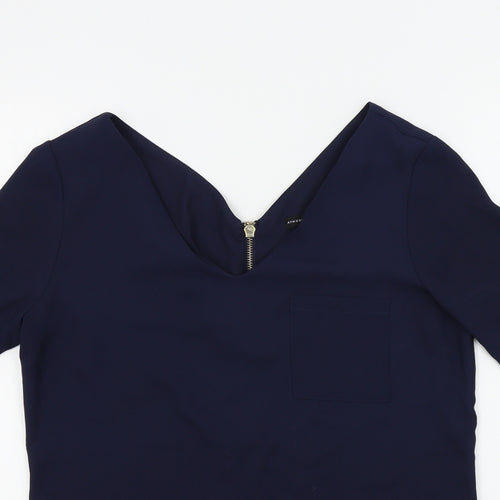 Primark Womens Blue Colourblock  Basic Blouse Size 8