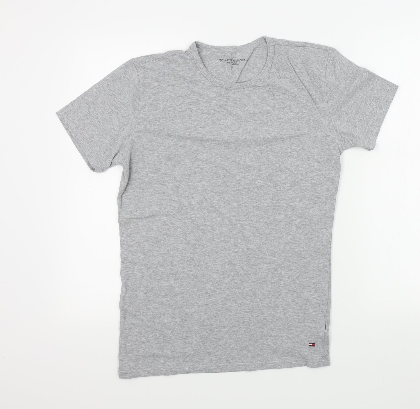Tommy Hilfiger Mens Grey Colourblock   T-Shirt Size M