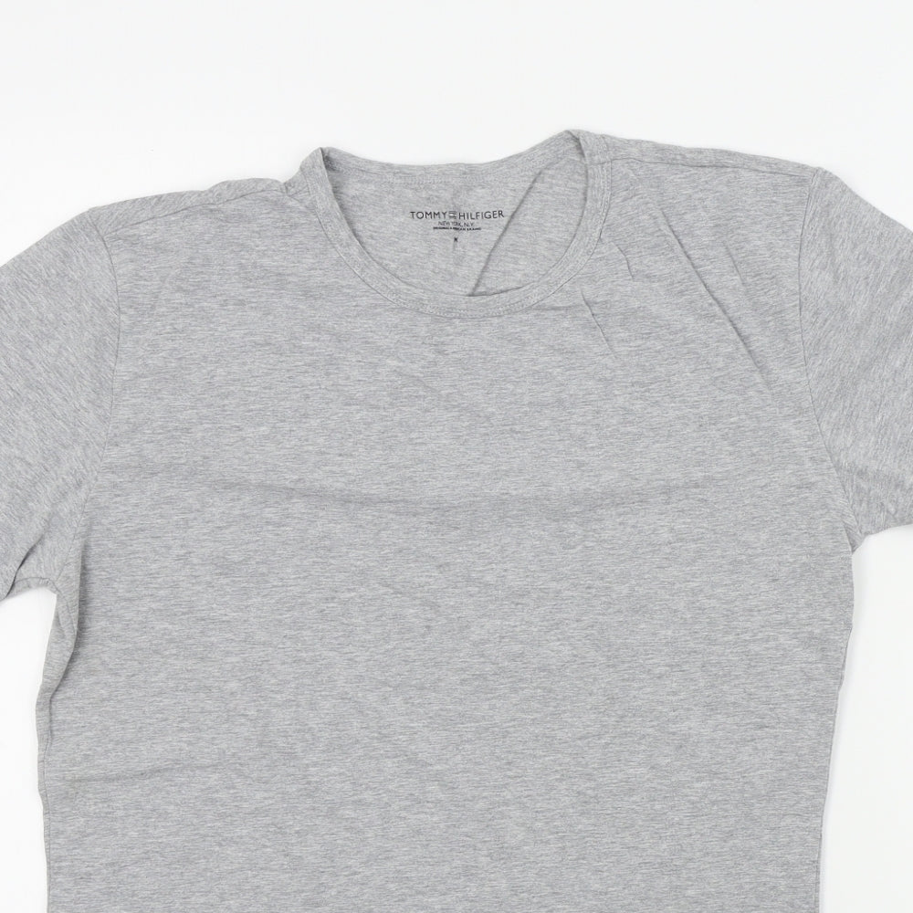 Tommy Hilfiger Mens Grey Colourblock   T-Shirt Size M