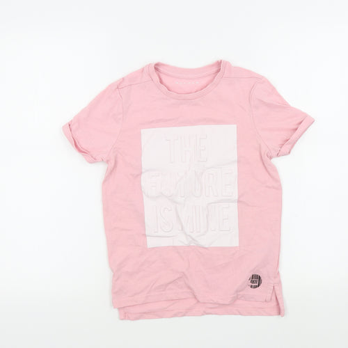 Nutmeg Girls Pink Colourblock  Basic T-Shirt Size 10 Years