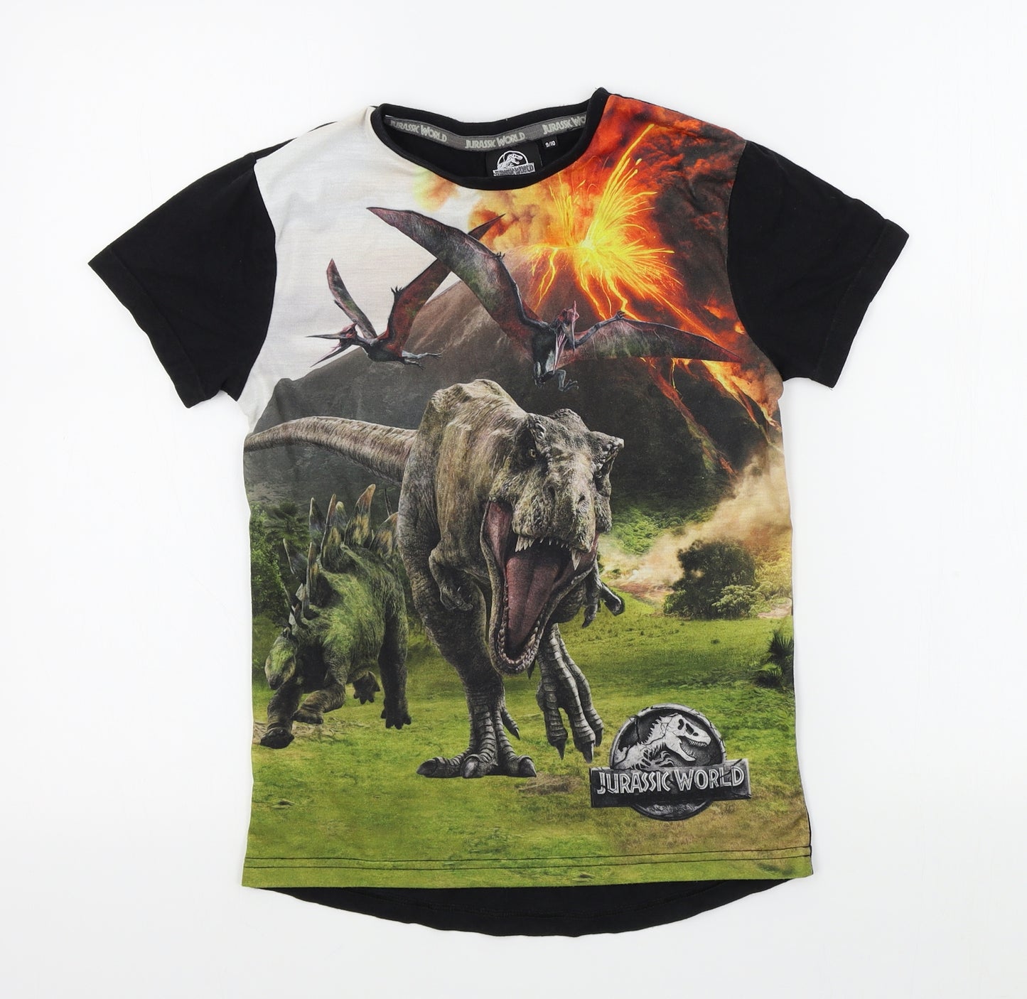 Jurassic Park Boys Black   Basic T-Shirt Size 10 Years  - Jurassic Park