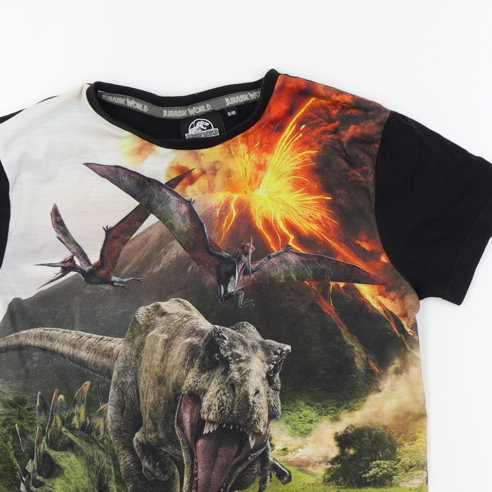 Jurassic Park Boys Black   Basic T-Shirt Size 10 Years  - Jurassic Park